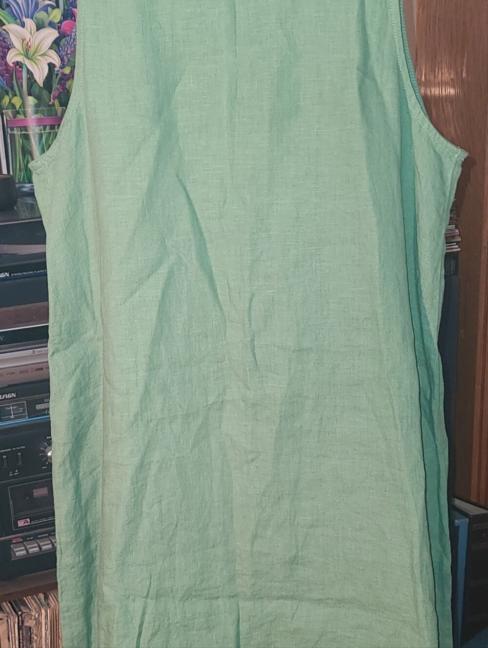 ✨ J.Crew Maxine Sage Green Linen Button-Back Sleeveless Shift Dress Small NWT